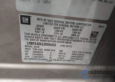 2018 Buick Envision Premium Ii z USA, uszkodzony, nr VIN LRBFX4SX2JD004339